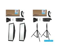 Kit double LED bicolore Nanlite FS300B (avec support d'éclairage et softbox)