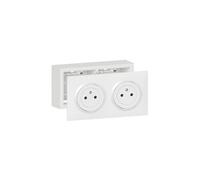 Kit double prise de courant 2p+t surface précâblées saillie dooxie - blanc - 300403 -