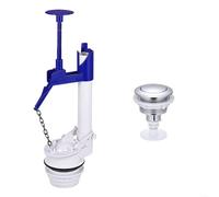 Kit double robinet de chasse d'eau de 5,1 cm avec bouton pour réservoir de chasse d'eau en plastique ABS mécanisme d'économie d'eau