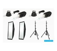 Kit double Spot LED Nanlite FS-150B (avec support d'éclairage et softbox)