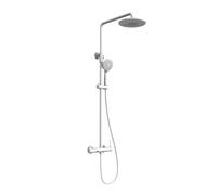 Kit Douche Pluie et Cascade Baignoire Mural Colonne de Douche Moderne 3 Sorties pour Salle de Bain,Blanc