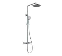 Kit Douche Pluie et Cascade Baignoire Mural Colonne de Douche Moderne 3 Sorties pour Salle de Bain,Chromé