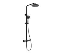 Kit Douche Pluie et Cascade Baignoire Mural Colonne de Douche Moderne 3 Sorties pour Salle de Bain,Noir