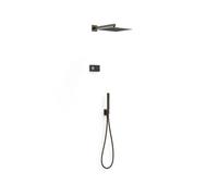 Kit douche robinet thermostatique électronique encastré à 2 voies Shower technology Noir Bronze - TRES 09288563KMB