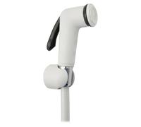 Kit douchette avec levier d’arrêt, tuyau flexible et support, blanc