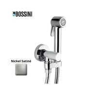 Kit douchette mitigeur WC 1/2”M, support et flexible nickel satiné Paloma - Bossini E57033094