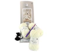 Kit Doudou lapin écru au crochet - Rico Design