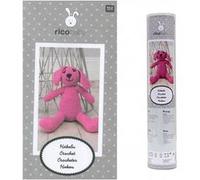 Kit Doudou lapin rose au crochet - Rico Design(...) - Rose G