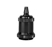 Kit douille E27 + cache douille métal noir avec bague - Tibelec