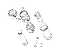 Kit douilles amortisseur 1 douille + 2 entretoises Rockshox Metric 1/2" Noir