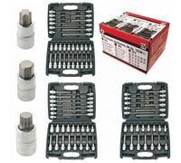 Kit Douilles longue et courte: étoile, torx, 6 pans.