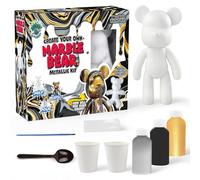 Kit d'ours en marbre fluide à faire soi-même - Ensemble de peinture acrylique - Kit d'art goutte à goutte pour enfants et adultes - Kit de peinture d'ours en peluche personnalisable - Ensemble créatif