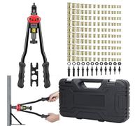 Kit D'outil À Écrous Rivets - Kit d'Installation de 176 Pièces pour Écrous Raccord - Assortiment de Riveteuses à Insert Fileté avec 10 Tailles Métriques pour Réparation Automobile et Industrielle