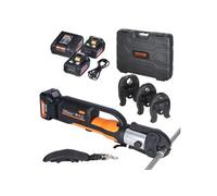 VEVOR Kit pince à sertir électrique – 2x18V 4,0 Ah, mâchoires M15/M22/M28, chargeur rapide, étui