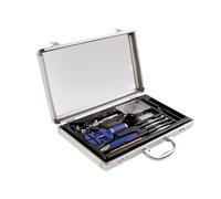 Velleman Coffret d'outils pour horlogers, 13 pièces, dans un étui en aluminium avec couvercle transparent, couleur métallique