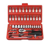 Kit d'outillage mécanique Ensemble D'outils Réparation Automobile Boîte À Outils Multifonctionnelle La Réparation Automobile liquet Douille À Manchon Combinés Moto 46 pièces