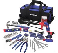 Kit d'Outils 156 Pieces WORKPRO avec Sac Durable, Boite a Outils Complete Parfait pour Bricolage, Entretien Domestique