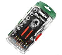 Kit d'outils 39 pièces avec douilles à rotule et poignée à cliquet ergonomique pour un meilleur contrôle du couple et une efficacité utilisateur (B)