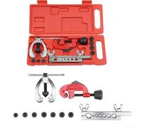 Kit d'outils à double évasement pour lignes en cuivre, laiton et aluminium, construction en acier robuste avec 7 matrices de découpe pour tubes automobiles de 1,9 à 1,5 cm