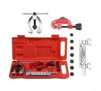 Kit d'outils à double évasement pour tubes de 3/16 à 5/8", 7 matrices pour conduites de frein automobile en cuivre, laiton, aluminium, acier robuste avec étui