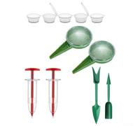 Kit d'outils à main pour mini épandeur comprenant un plantoir et un élargisseur pour une utilisation dans les serres, balcons et arrière-cours (C)