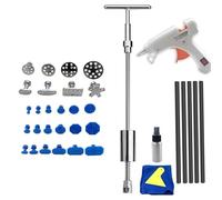 Kit d'outils automobile Outil de débosselage for voiture, marteau coulissant inversé, 18 ventouses for automatique, outils d'atelier mécanique for dommages causés par la grêle(Color 3)