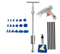 Kit d'outils automobile Outil de débosselage for voiture, marteau coulissant inversé, 18 ventouses for automatique, outils d'atelier mécanique for dommages causés par la grêle(Color 2)