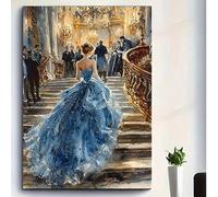 Kit d'outils complet de peinture de diamant 5D, portrait d'une belle noble, entièrement décoré de diamants, convient aux adultes, décoration acrylique pour la maison et la décoration murale, comprend