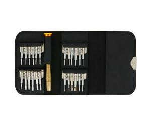 Kit d'outils complet réparation (tournevis, spatules...) smartphone et tablette Noir