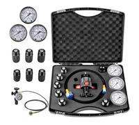 Kit d'outils d'accumulateur hydraulique - Système de charge d'azote avec manomètre, raccords et tuyau de gaz pour un traitement efficace du gaz