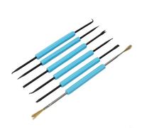 Kit d'outils d'aide au dessoudage de 15,2 cm pour réparation et entretien de circuits imprimés avec outils à main en acier au carbone pour soudage, meulage et nettoyage, bleu
