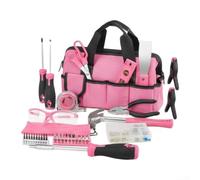 Kit d'outils de bricolage 130 pièces pour réparations courantes et collage parent-enfant avec design pratique à transporter et à ranger