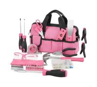 Kit d'outils de bricolage de 130 pièces dans un étui portable pour enfants, adapté pour les réparations à la maison, les projets créatifs et pour les liens familiaux