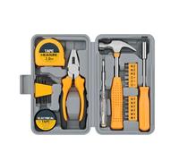 Kit d'outils de bricolage ménager 24 pièces pour femmes, mini boîte à outils, ensemble d'outils de base pour dames, pour l'entretien et la réparation du bureau à domicile, jaune