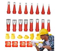 Kit d'outils de buse en caoutchouc intégré - de cartouche en acier inoxydable | Fournitures de calfeutrage multifonctionnelles, kit d'outils haute résistance pour salle de bain