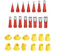 Kit d'outils de buse en caoutchouc intégré - Embouts de calfeutrage réutilisables avec embouts de base pour applicateur domestique - Outils de finition réutilisables en acier inoxydable