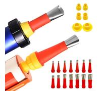 Kit d'outils de calfeutrage en caoutchouc et acier inoxydable avec 16 embouts, 6 bases et 4 brosses pour salle de bain, cuisine, cadre de porte