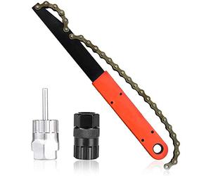 Kit d'outils de Chaîne de Vélo avec Fouet à Chaîne, Vélo Cassette Anneau de Serrure e Démonte Pignon Convient pour Campagnolo Shimano SRAM 8, 9, 10 et Autres Bagues de Blocage de Cassette