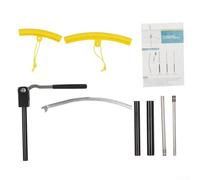 Kit d'outils de changement de pneu pour motos tout-terrain avec efficacité de crémaillère et pignon sur roues de 40,6 à 53,3 cm et large gamme de diamètres d'essieu