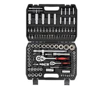 Kit d'outils de clé à cliquet 108 pièces pour réparation automobile, entraînement métrique 1/4 et 1/2 avec clé réversible à dégagement rapide