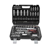 Kit d'outils de clé à cliquet, lot de 108 douilles métriques avec cliquet réversible à dégagement rapide pour réparation automobile
