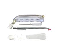 Kit d'outils de coupe de verre avec compte-gouttes d'huile et stylo de gravure pour couper des miroirs, des étagères en verre et des vitraux