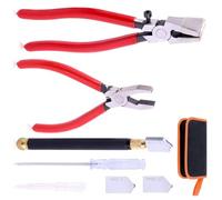 Kit d'outils de coupe de verre - Flotteur en verre - Cellule de course pour carreaux colorés - Pour la fusion de bouteilles de rupture de cellules de course