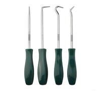 Kit d'outils de crochetage et de crochets, construction en acier trempé, poignées en plastique dures, médiators complets et coudés, pour joints, séparation des fils, retrait des petits fusibles (C)