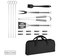 Kit D'outils De Cuisine De Camping En Plein Air Avec Sac De Transport Boîte De Bbq En Acier Inoxydable Ensemble D'outils De Cuisson De Barbecue Accessoires D'ustensiles De Barbecue