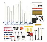 Kit d'outils de débosselage - vidaXL - 80 pcs - Acier inoxydable - Panneau LED - Sac de rangement inclus