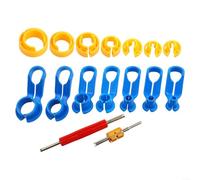 Kit d'outils de déconnexion de conduite de carburant en plastique pour refroidisseur d'huile, radiateur et tuyaux AC avec prise en main sûre et identification précise de la taille