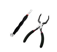 Kit d'outils de démontage de séparateur de bornes - Pince de déconnexion coudée à double extrémité pour connecteurs électriques automobiles, clip non destructif et déverrouillage des broches, acier à