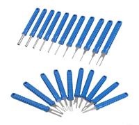 Kit d'outils de démontage de terminal de 21 pièces pour l'extraction de broches de précision des connecteurs utilisés dans l'électronique automobile et les appareils (bleu)