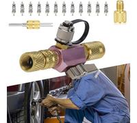 Kit d'outils de démontage de valve CVC double taille 35,6 cm et 1300,6 cm pour techniciens performance étanche avec capuchon magnétique et embout de tige réglable